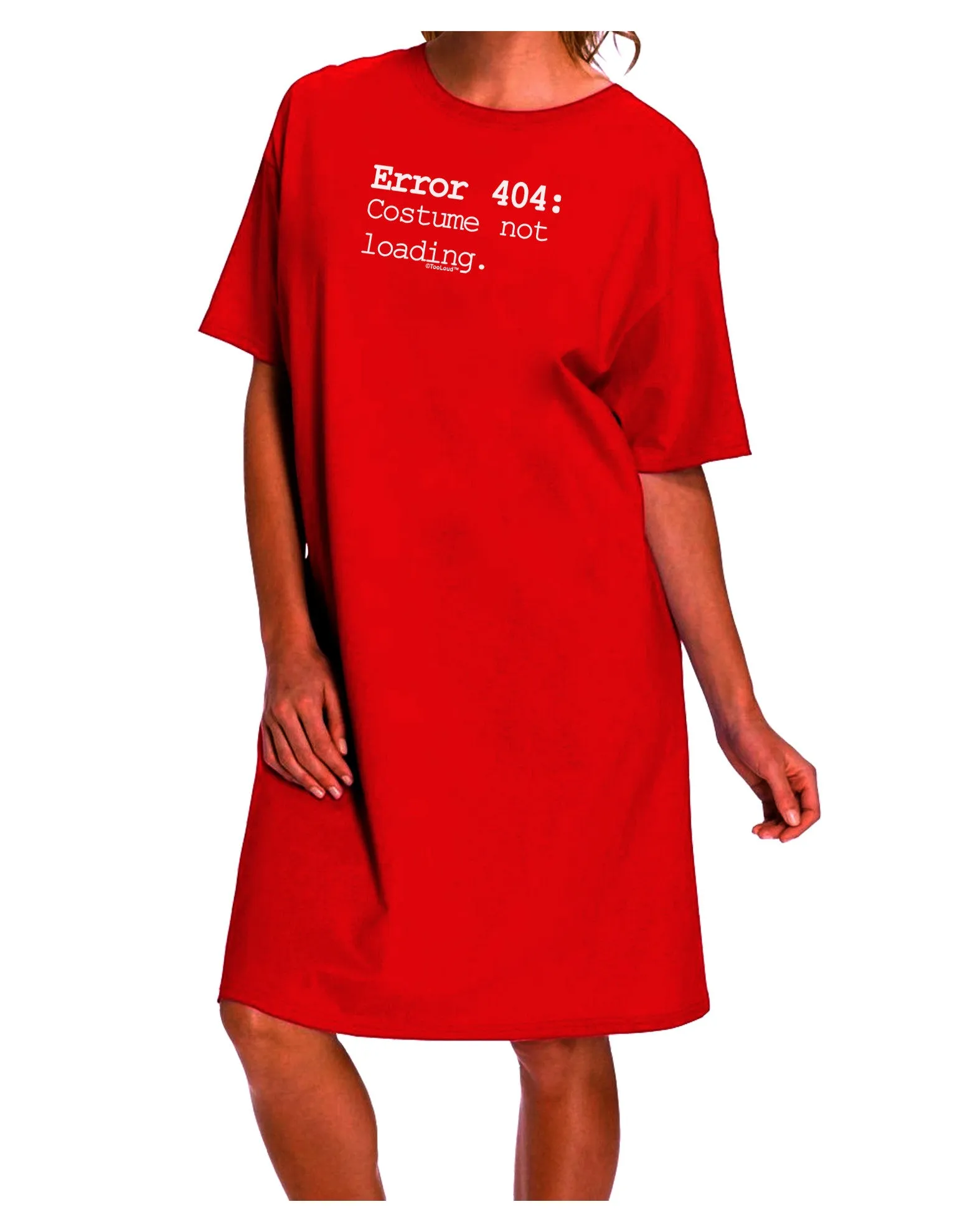 404 Error Costume: Stylish Dark Adult Night Shirt Dress