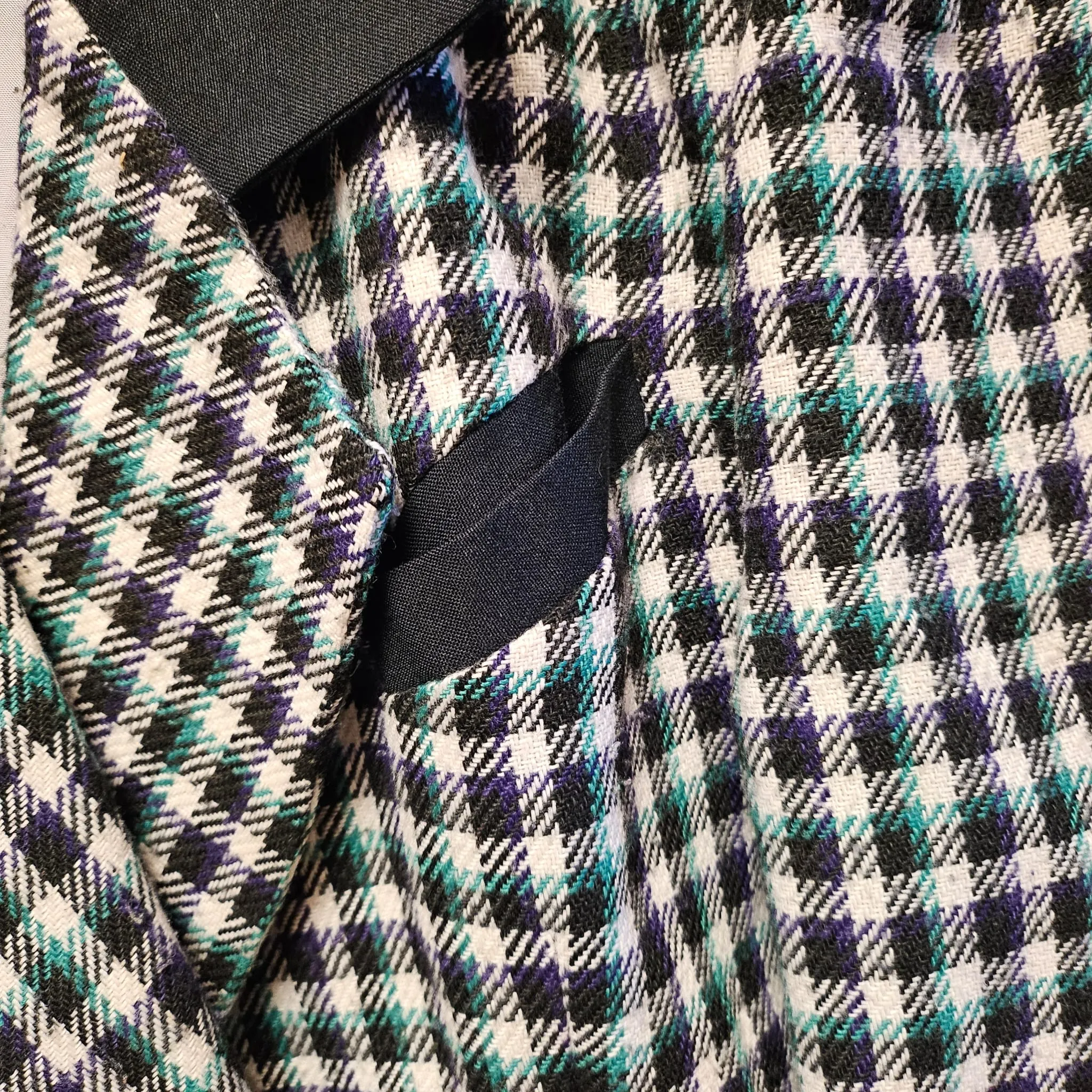 80's style check blazer - S/M