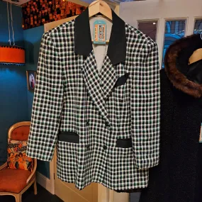 80's style check blazer - S/M