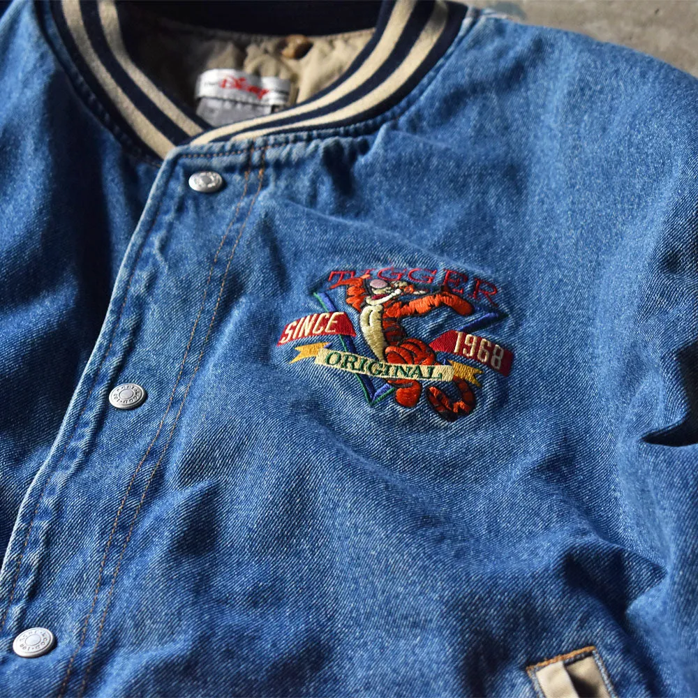 90’s Disney “Tigger” 中綿入り デニム スタジャン 240127