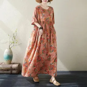 A-Line Summer Dress Cotton Dress in Soft Cotton Blend