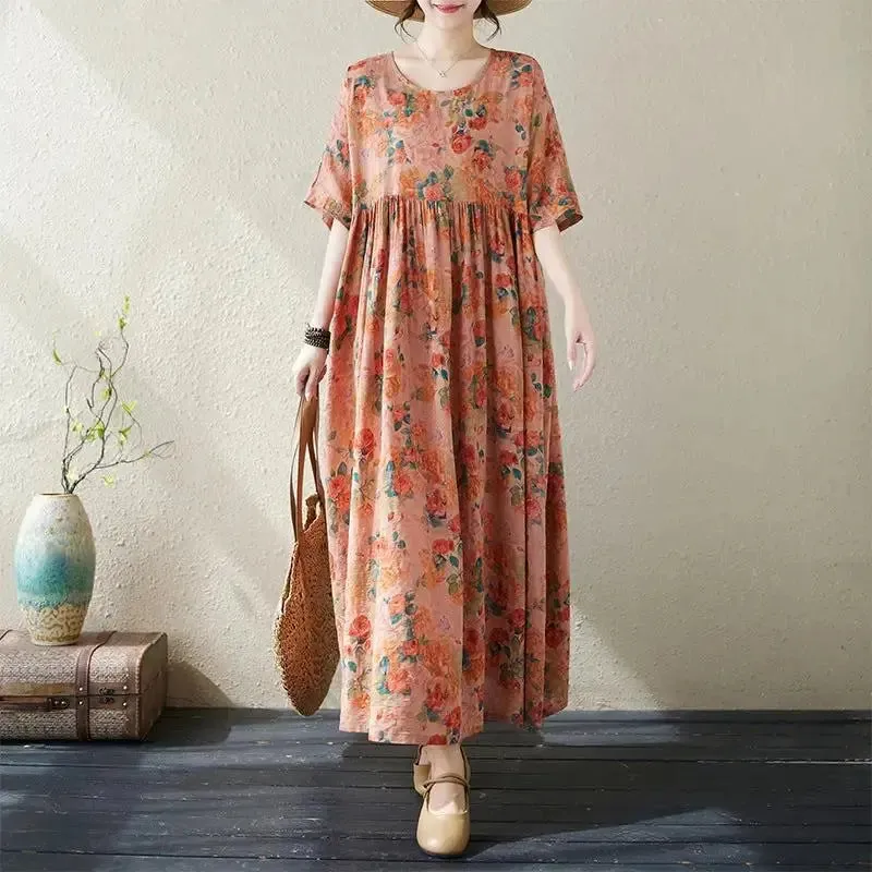 A-Line Summer Dress Cotton Dress in Soft Cotton Blend