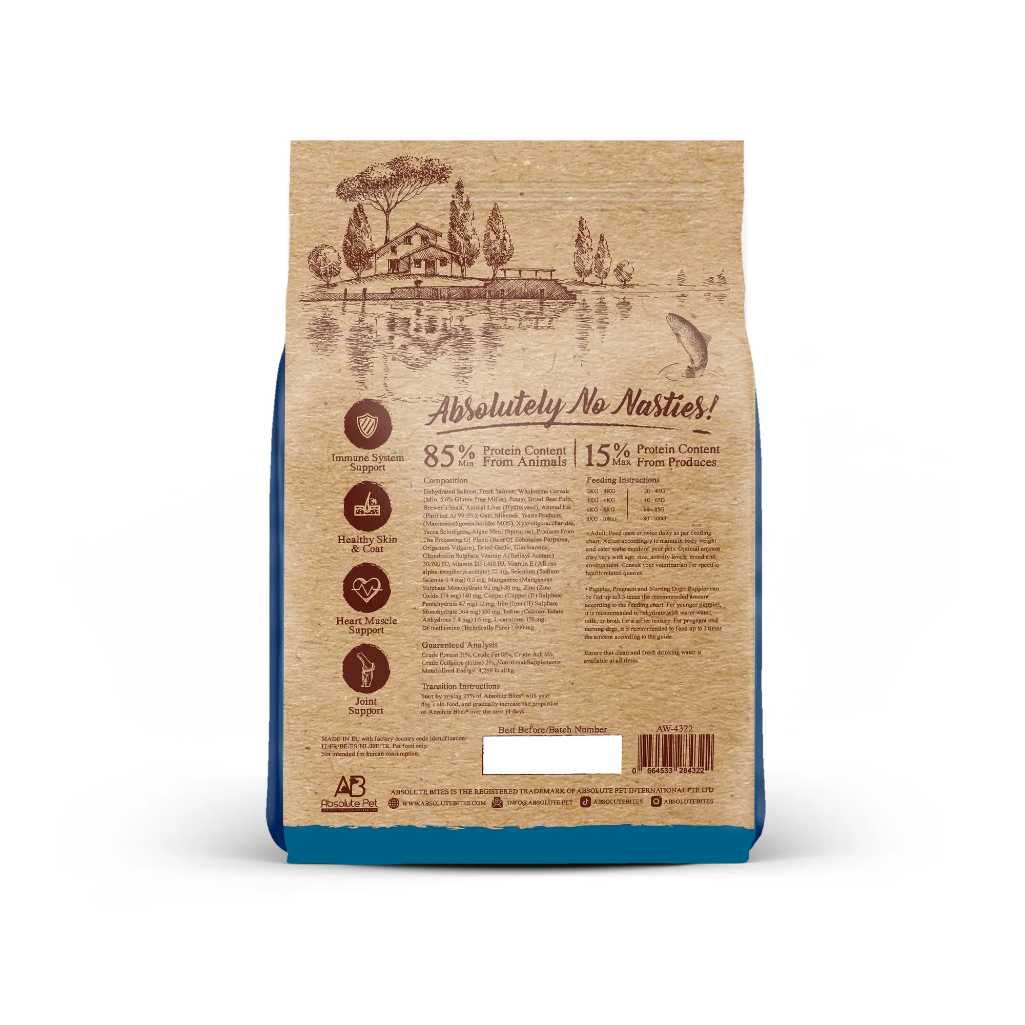 Absolute Bites Wild Age Dry Dog Food - Salmon & Potato (3.3lbs)