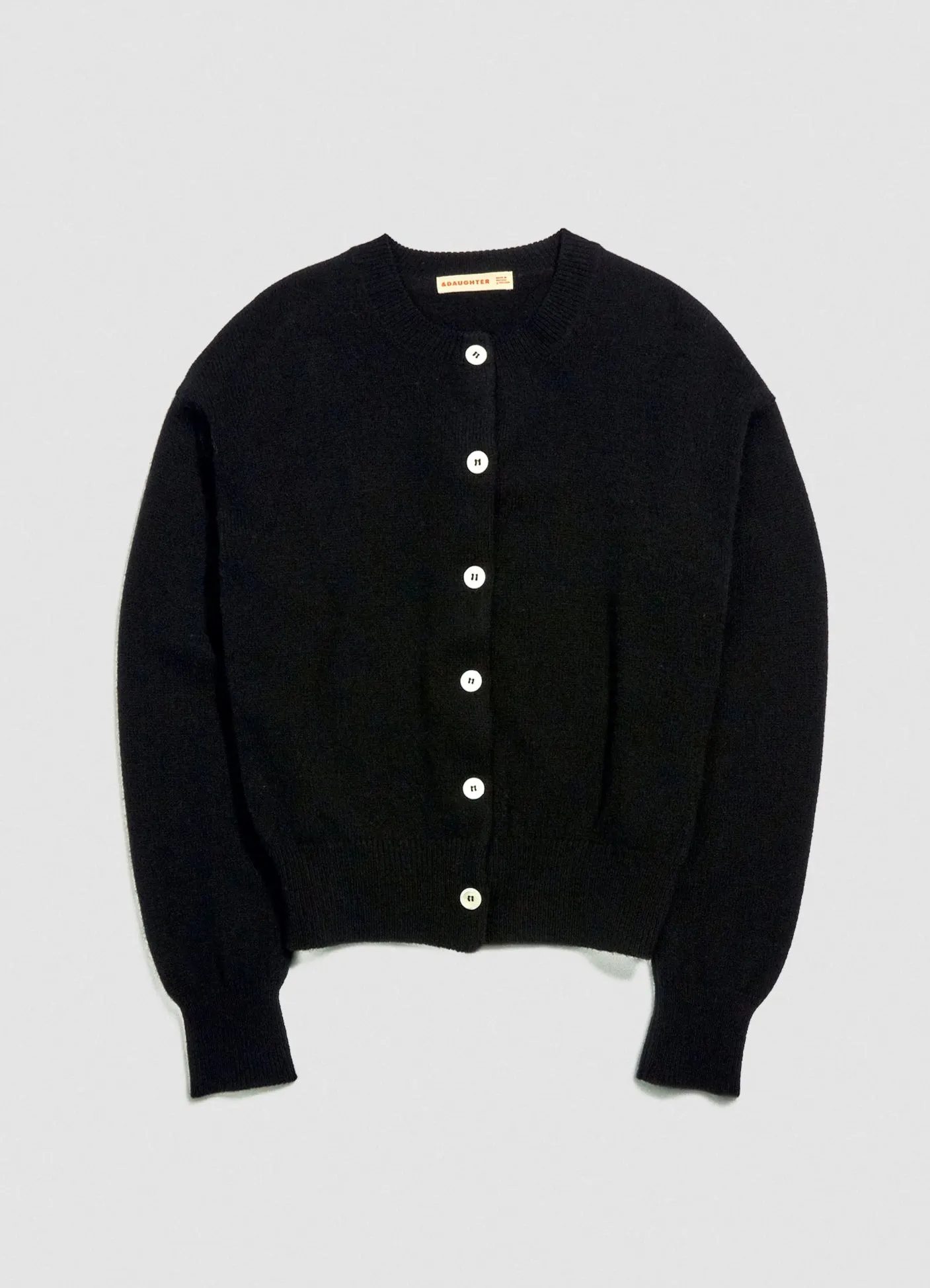 Ada Crewneck Cardigan in Black