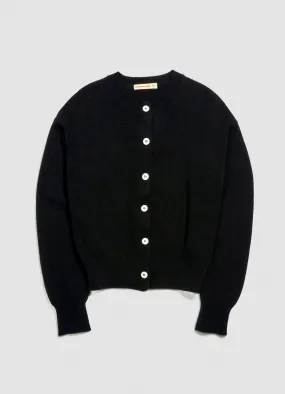 Ada Crewneck Cardigan in Black