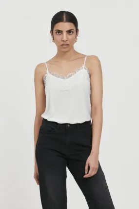 Adeline Lace Panel Cami (Cloud Dancer)