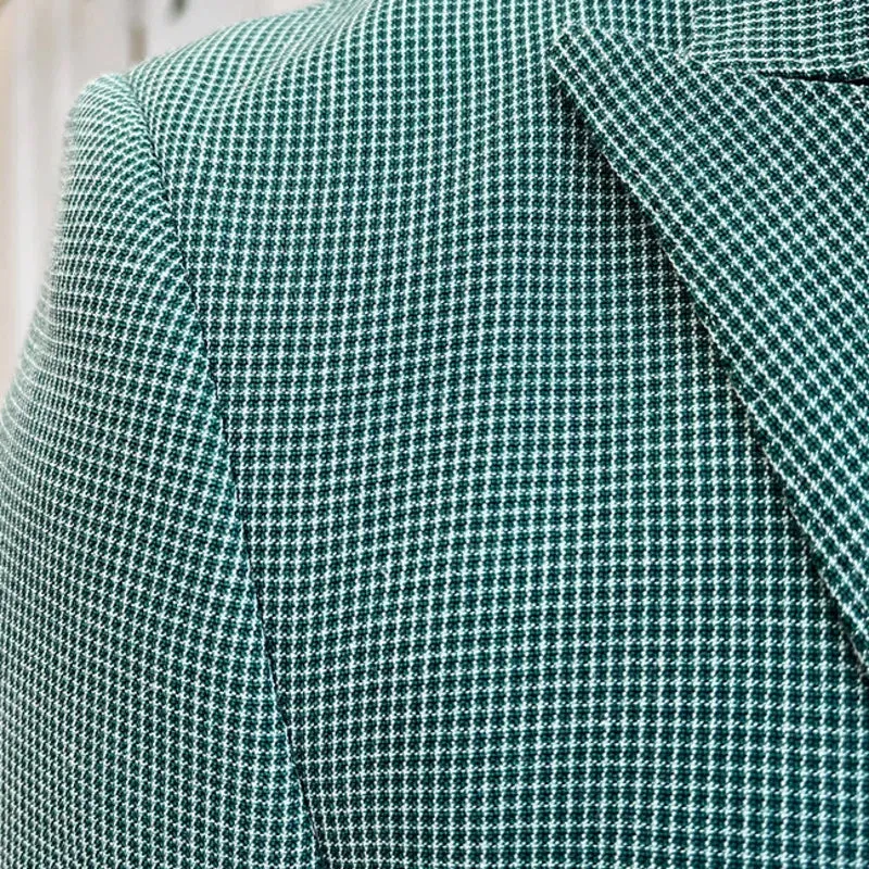 Aidase Men Lattice Blazer British Luxury Retro Lattice Men Blazer Hombre Mariage Homme Smoking Homme  Business Blazer Hombre Gentleman