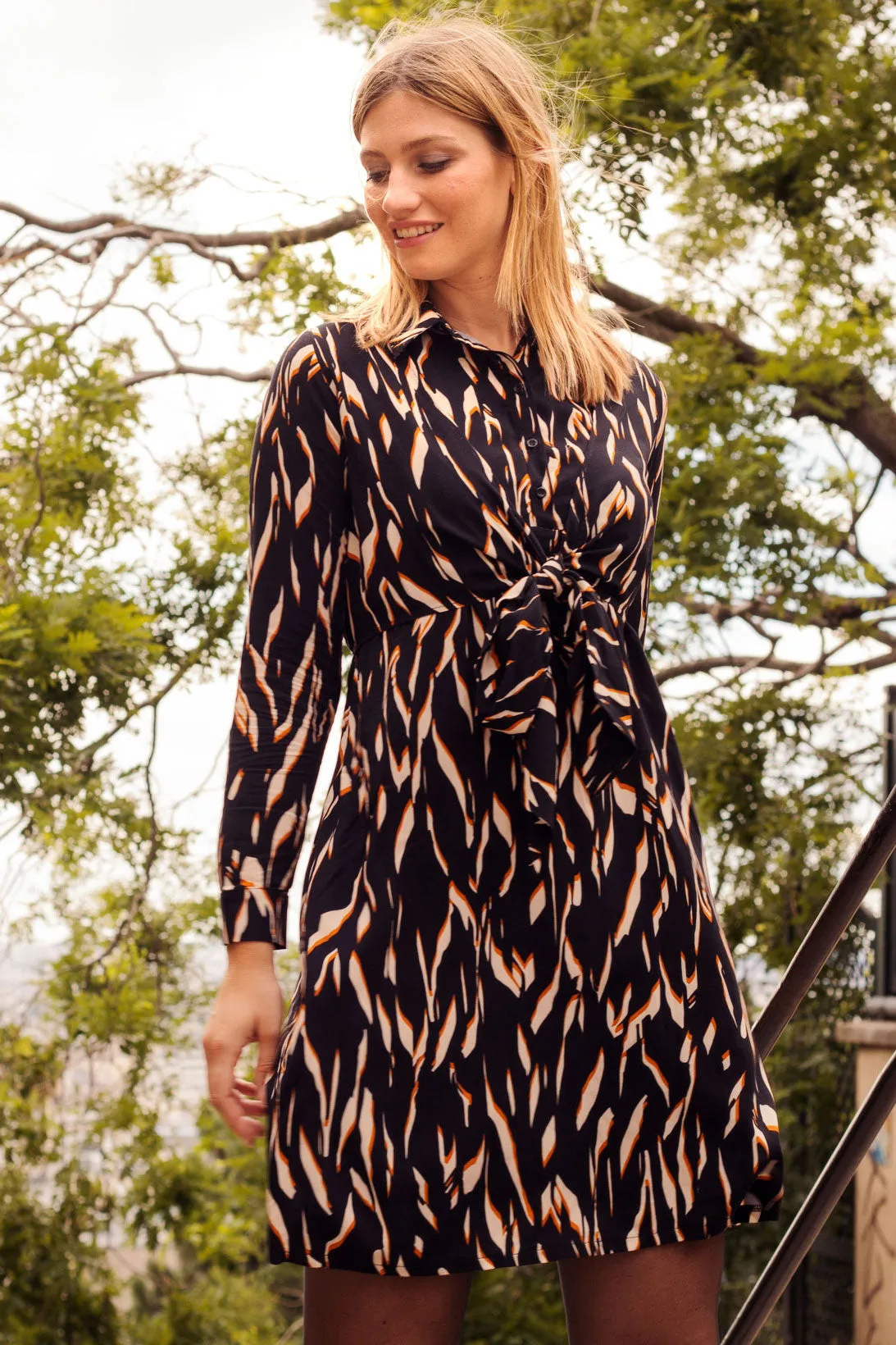 Alena Maternity Nursing Dress In Safari