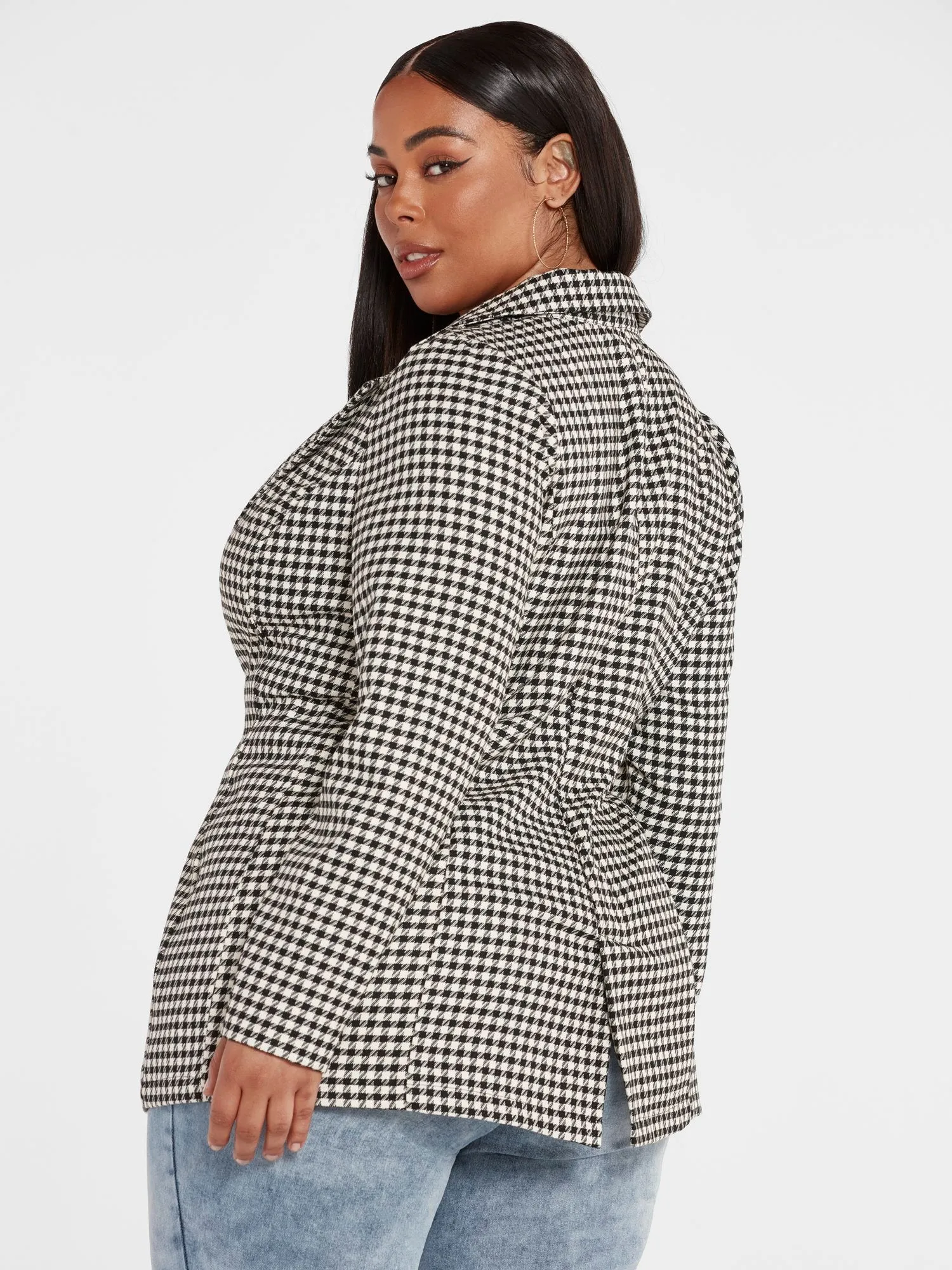 Antoinette Houndstooth Blazer