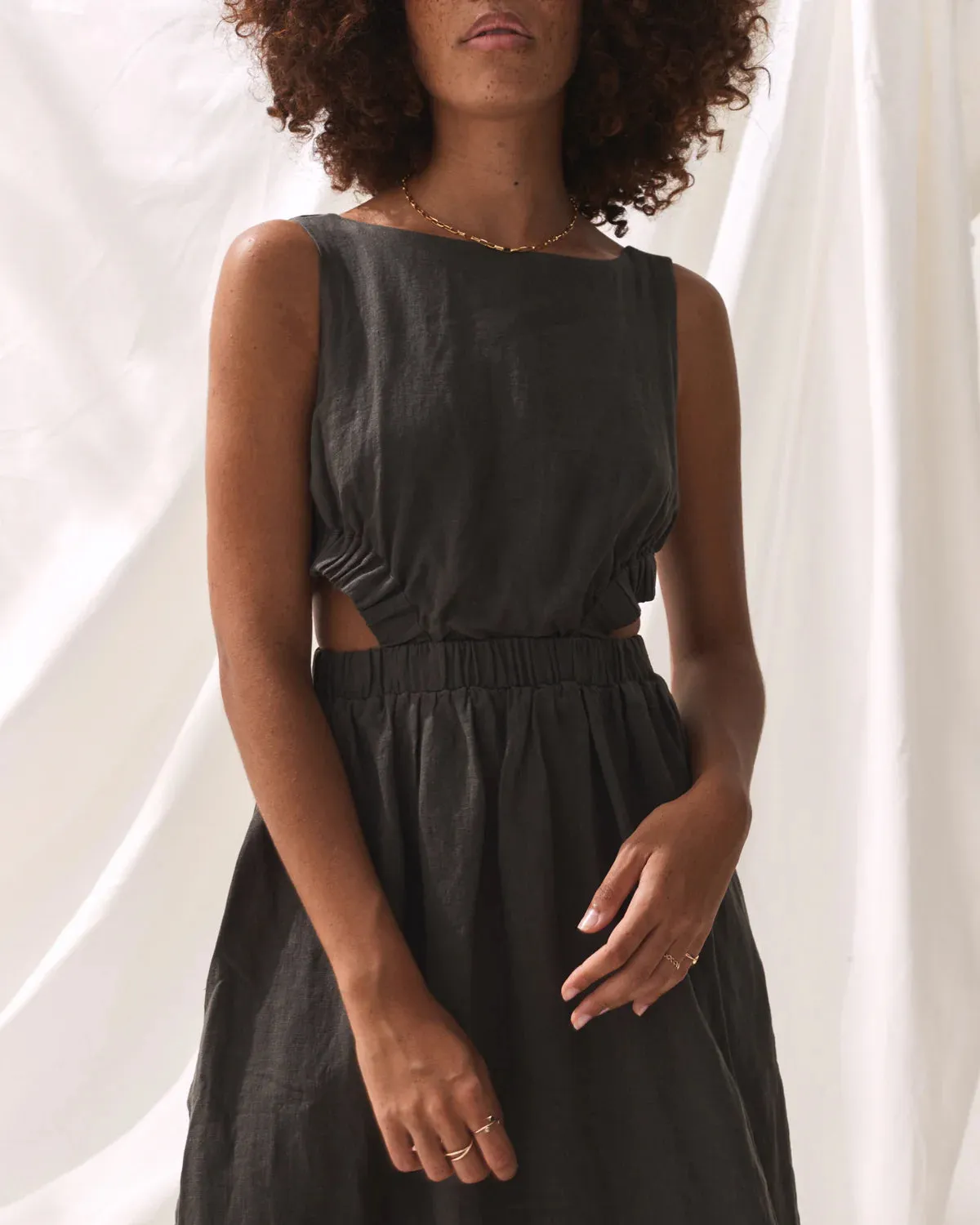 Anzola Dress Charcoal