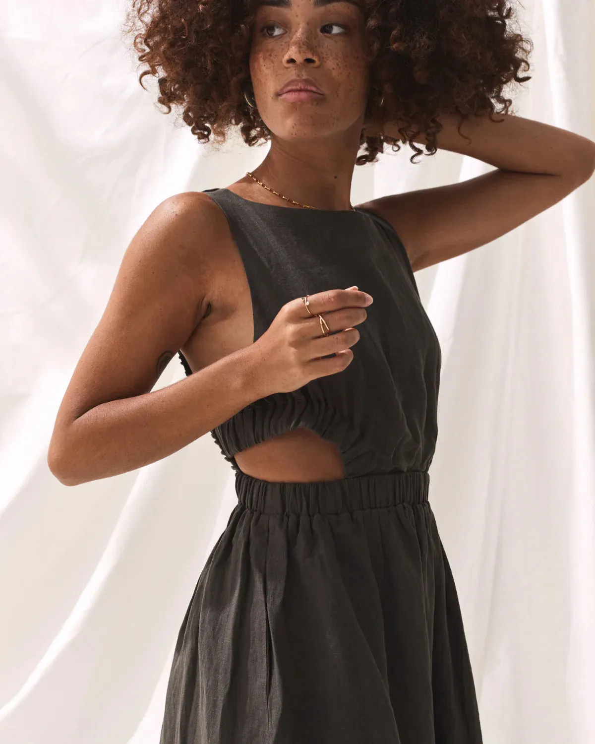 Anzola Dress Charcoal