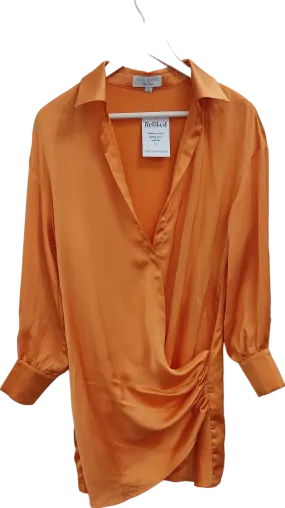 Aria Cove Orange Jessica Shirt Dress UK 8