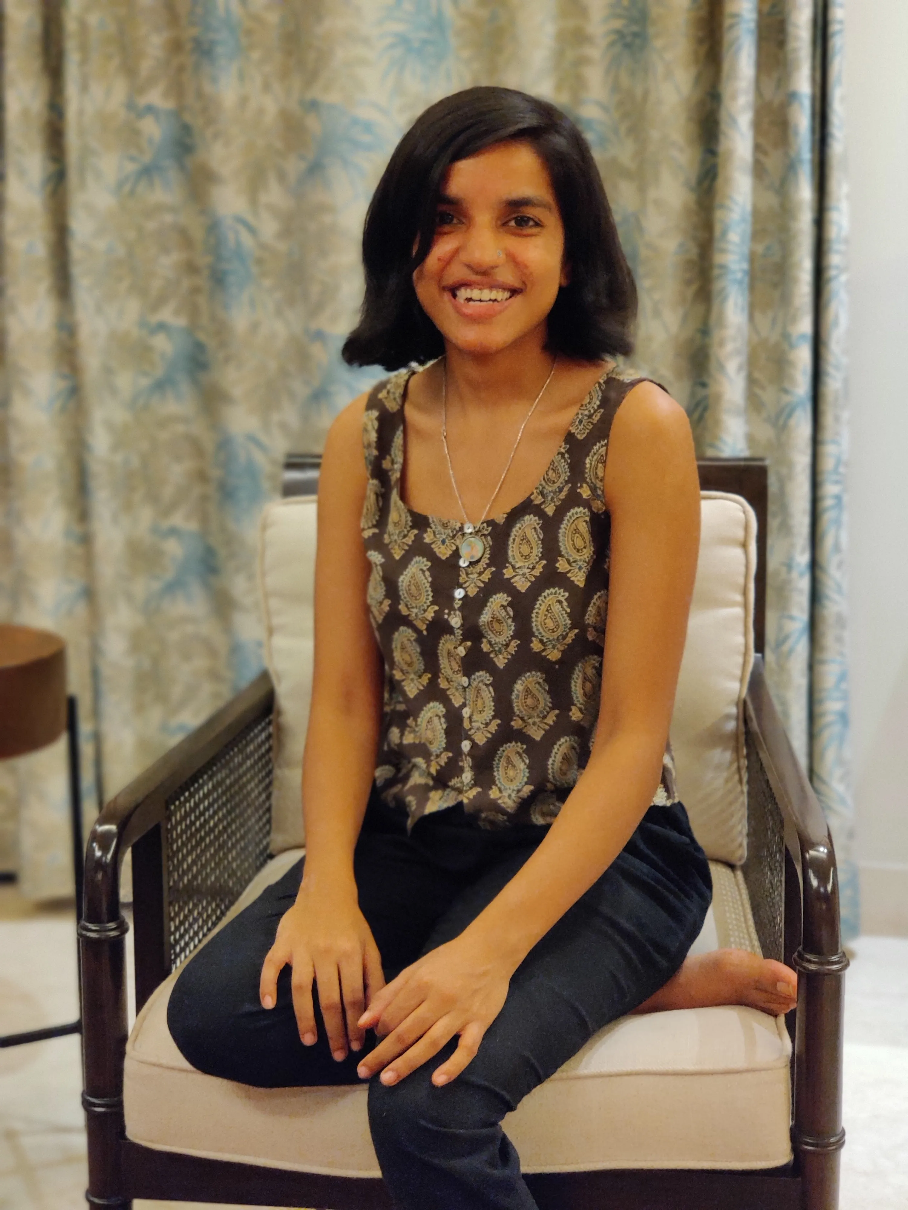 Badi Elaichi Ajrakh Short Top