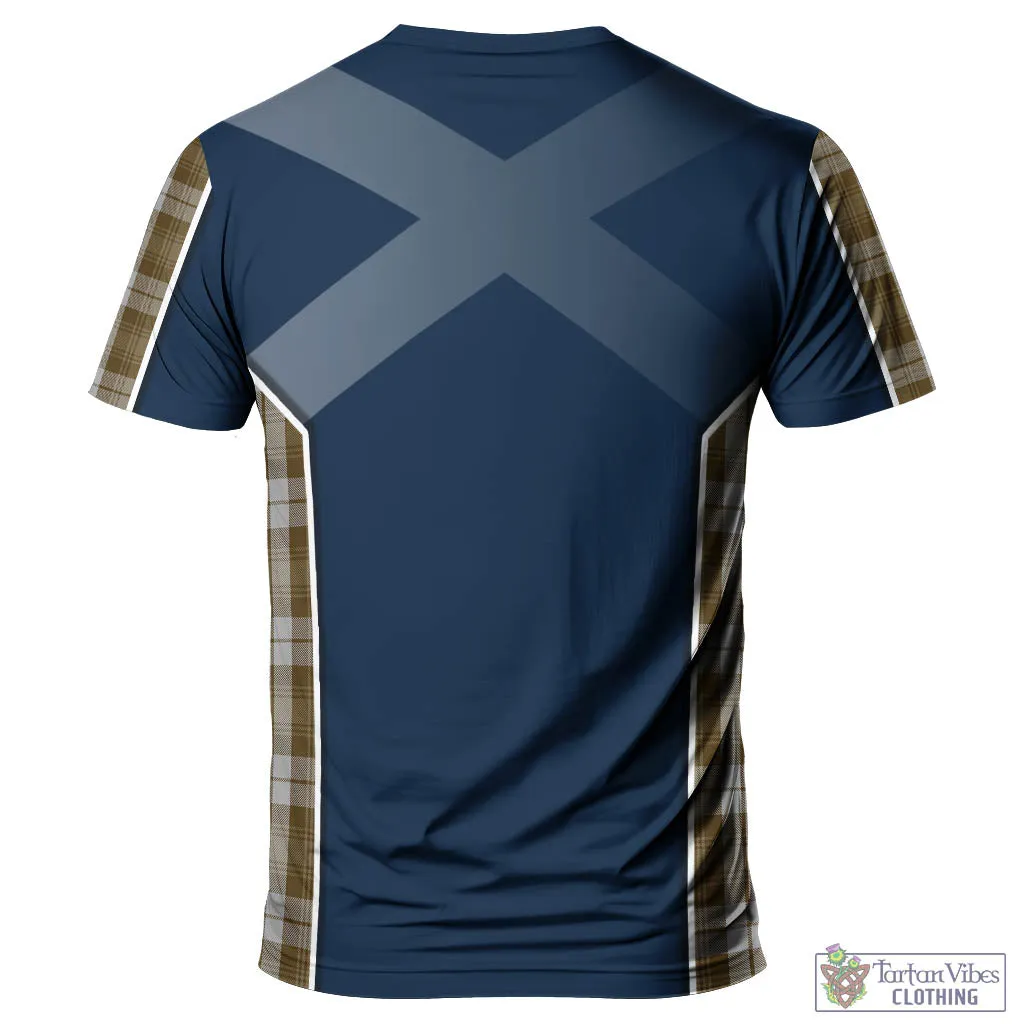 Baillie Dress Tartan T-Shirt with Family Crest and Lion Rampant Vibes Sport Style