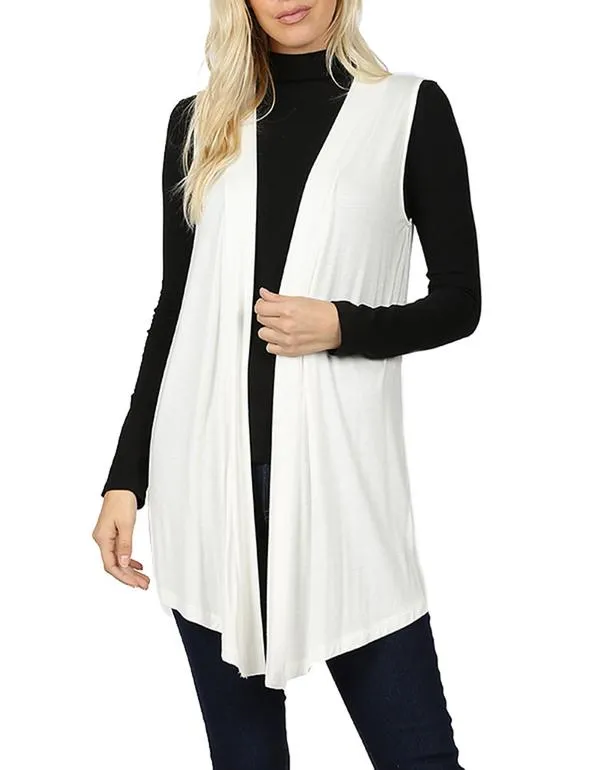 Basic sleeveless cardigan