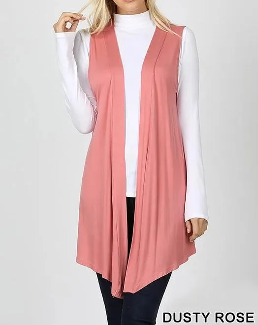 Basic sleeveless cardigan
