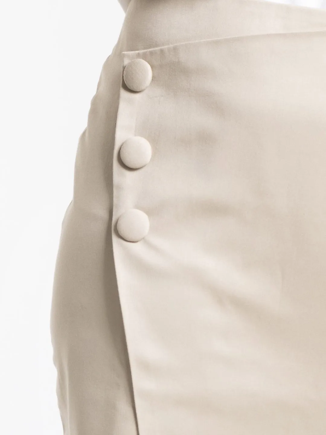 Beige Poly Women's Cotton Skirt Suit