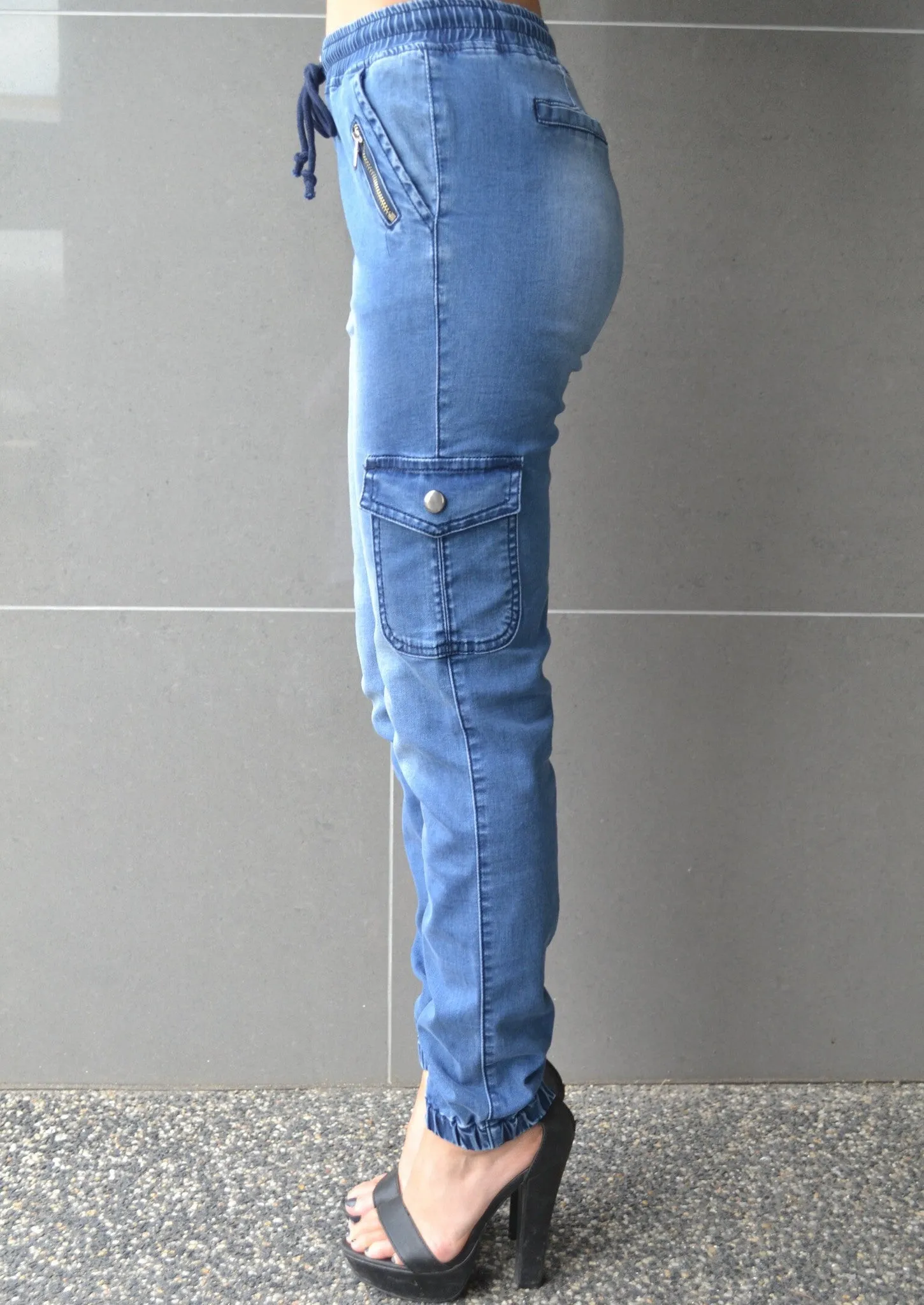 Billy Cargo Jean - Blue Denim