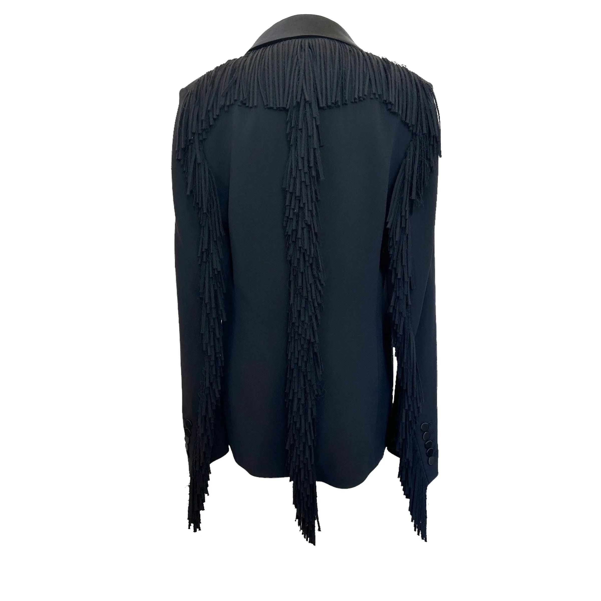 Black Fringed Blazer - S/M
