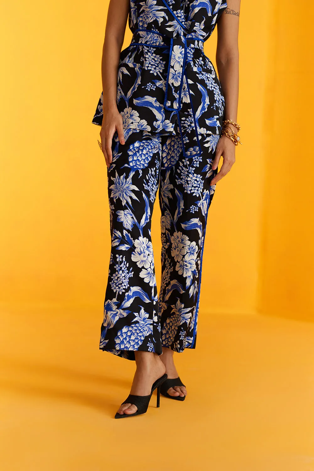 Black Pineapple Blazer & Pants Co-Ord
