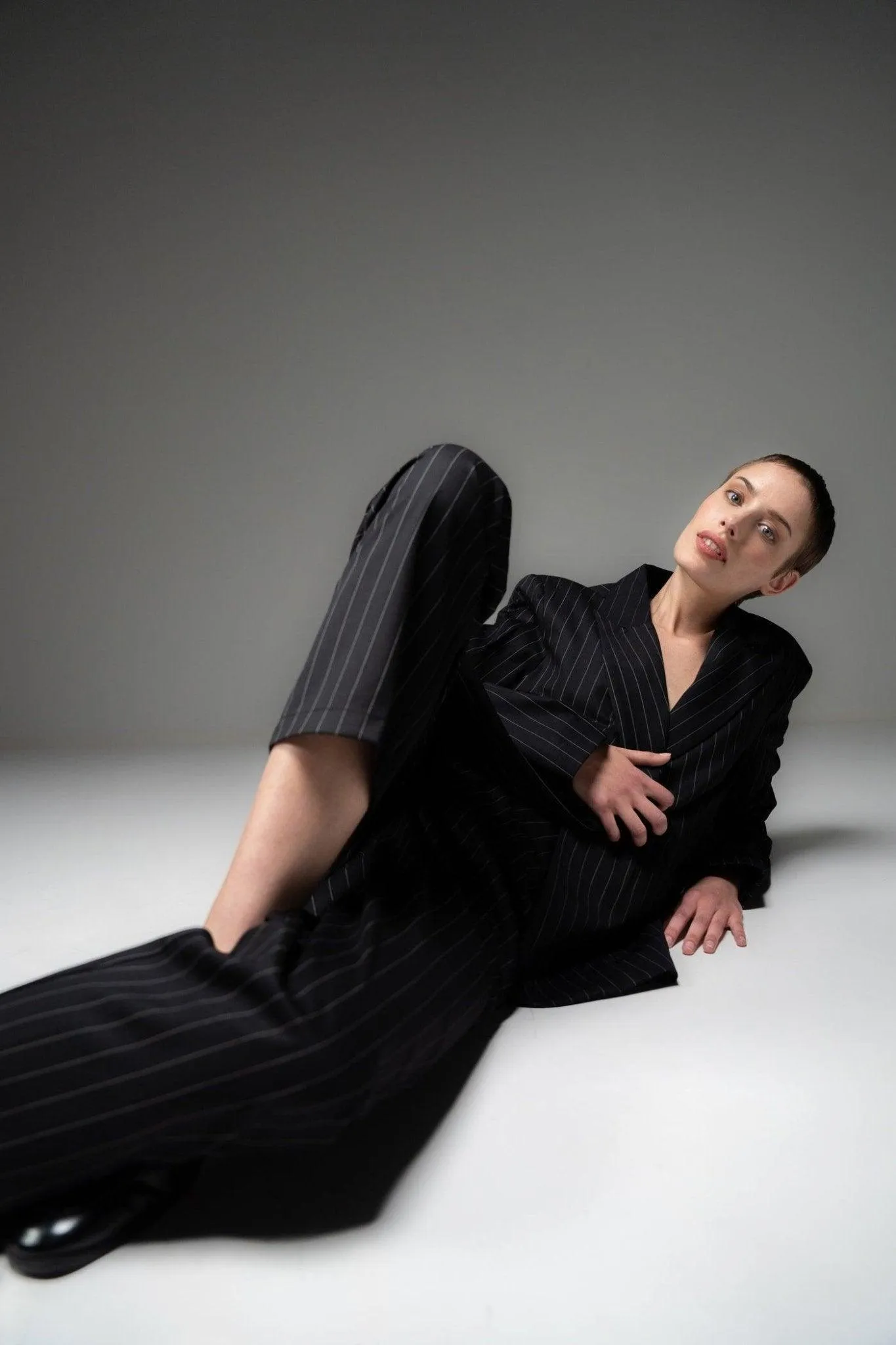 BLACK PINSTRIPE SUIT