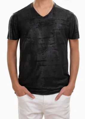 Black Splatter Tech Print Tee