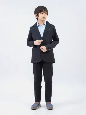 Black Striped Kids Formal Blazer