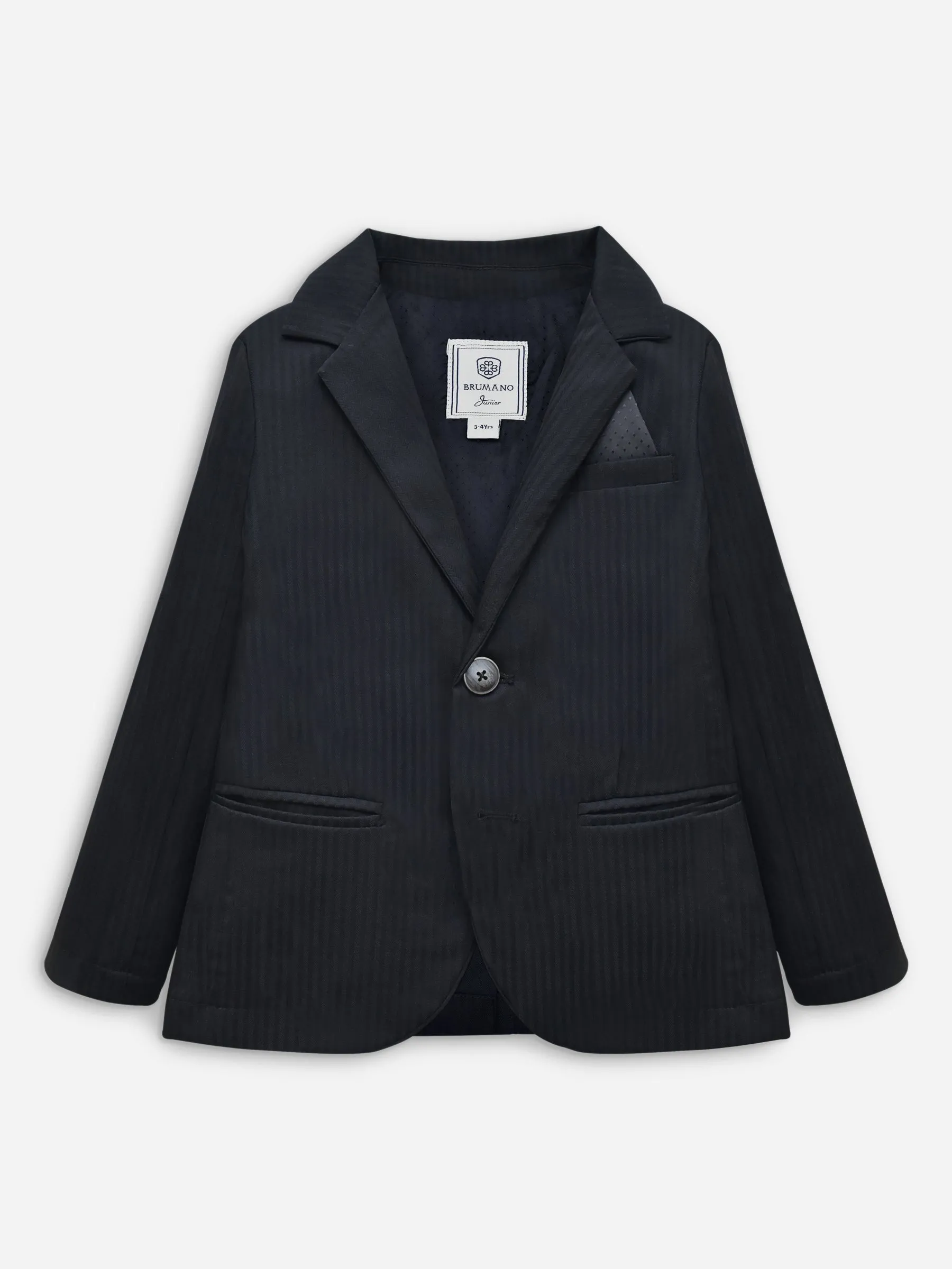 Black Striped Kids Formal Blazer