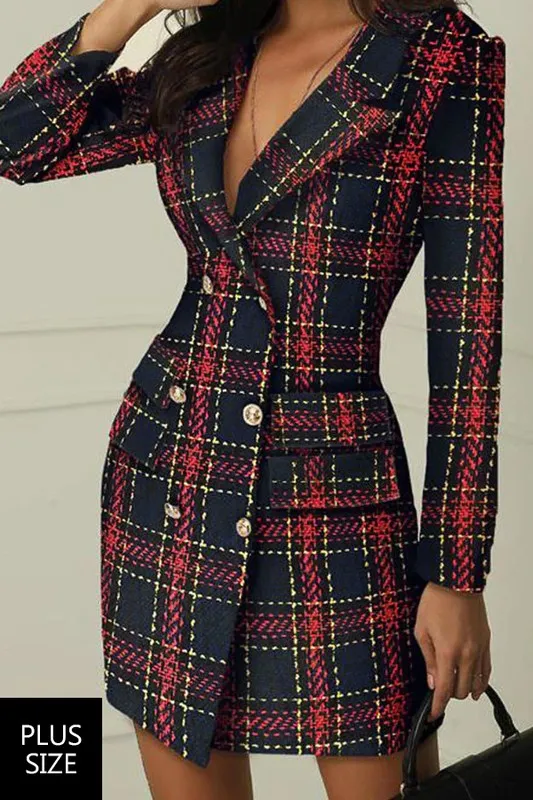 Blaire Plaid Blazer Dress