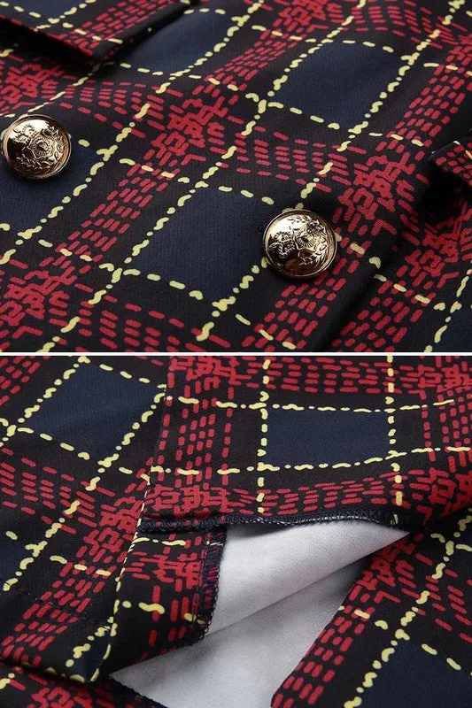 Blaire Plaid Blazer Dress