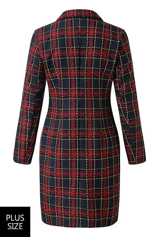 Blaire Plaid Blazer Dress