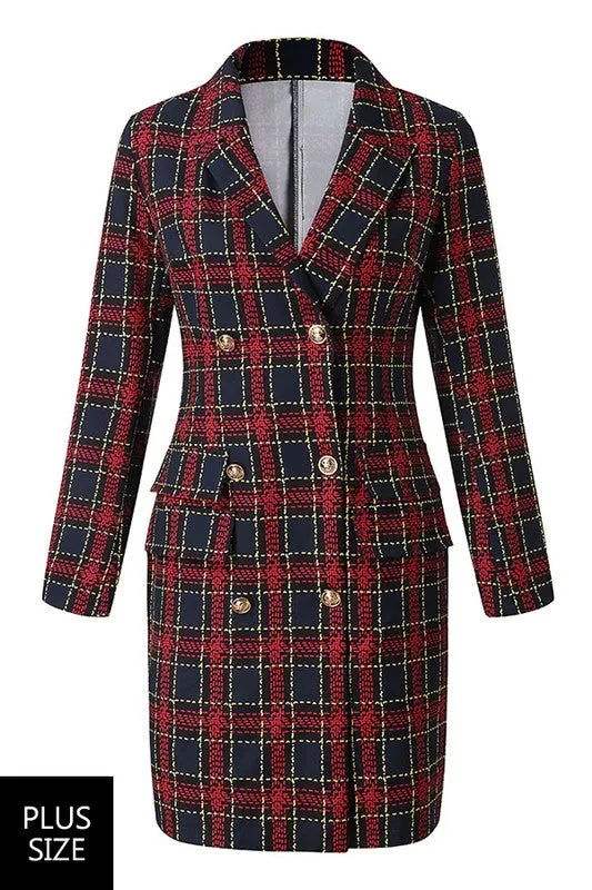 Blaire Plaid Blazer Dress