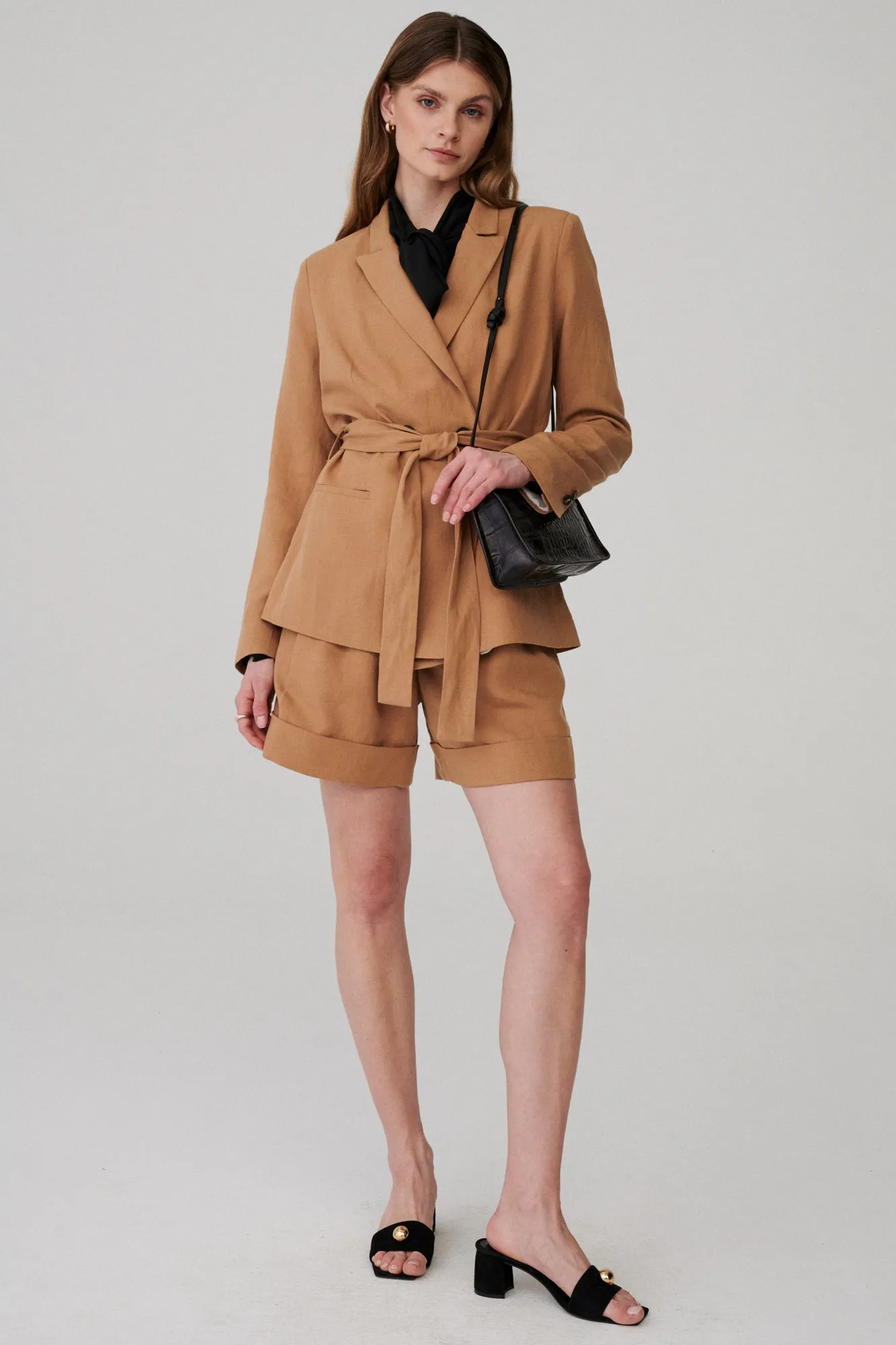 Blazer jacket in Tencel™ & linen / 18 / 07 / savanna