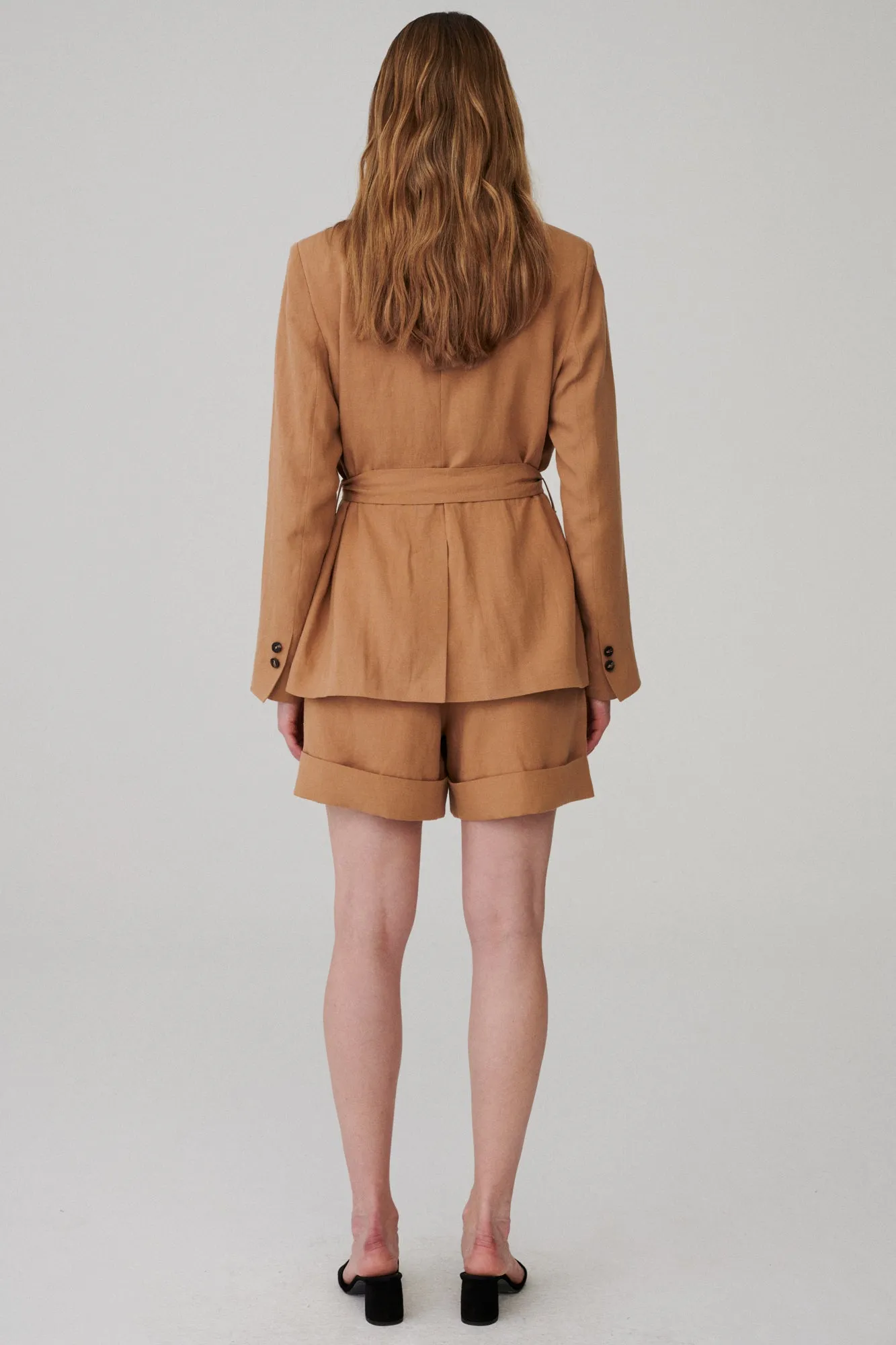 Blazer jacket in Tencel™ & linen / 18 / 07 / savanna