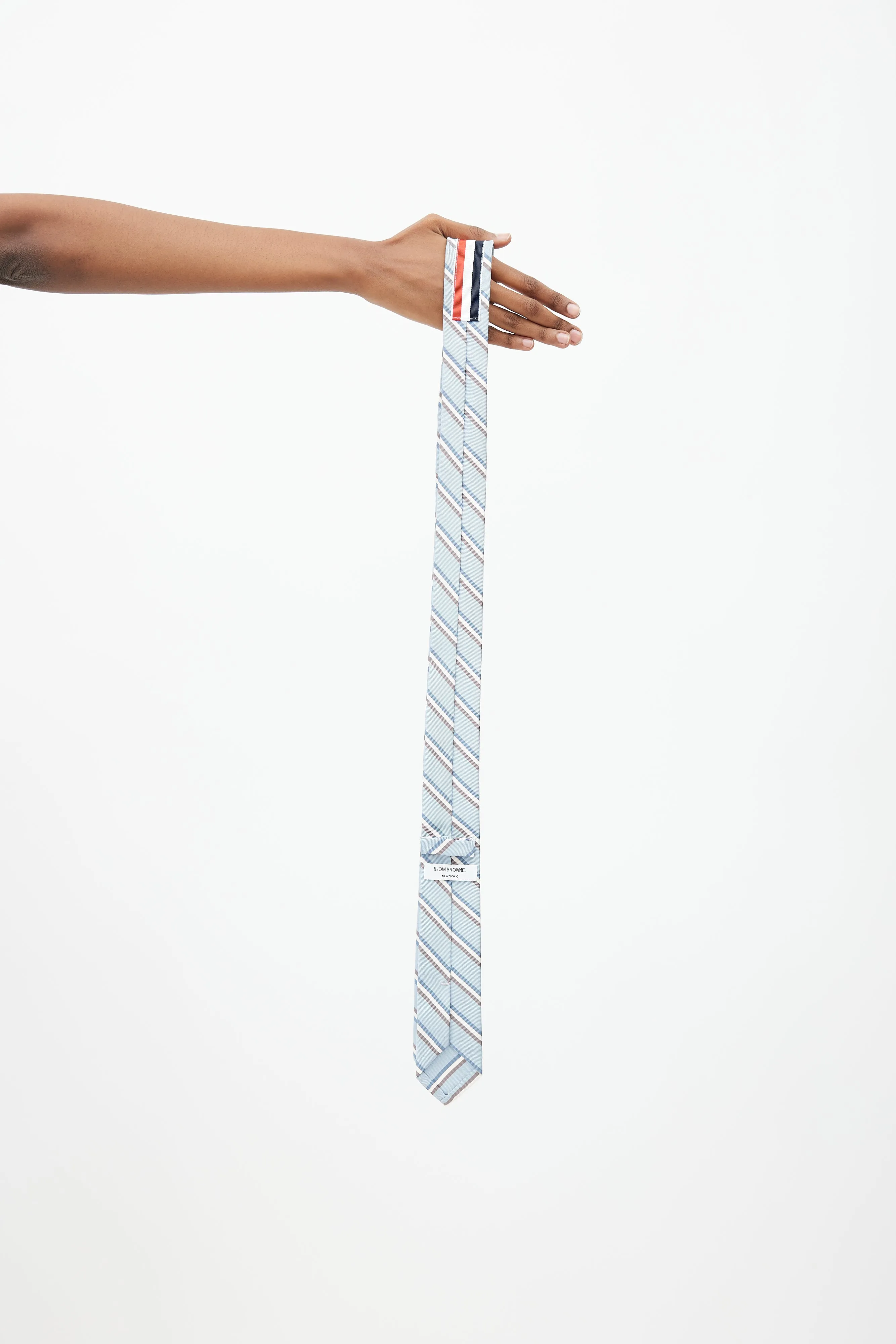 Blue & White Stripes Tie Skirt Suit
