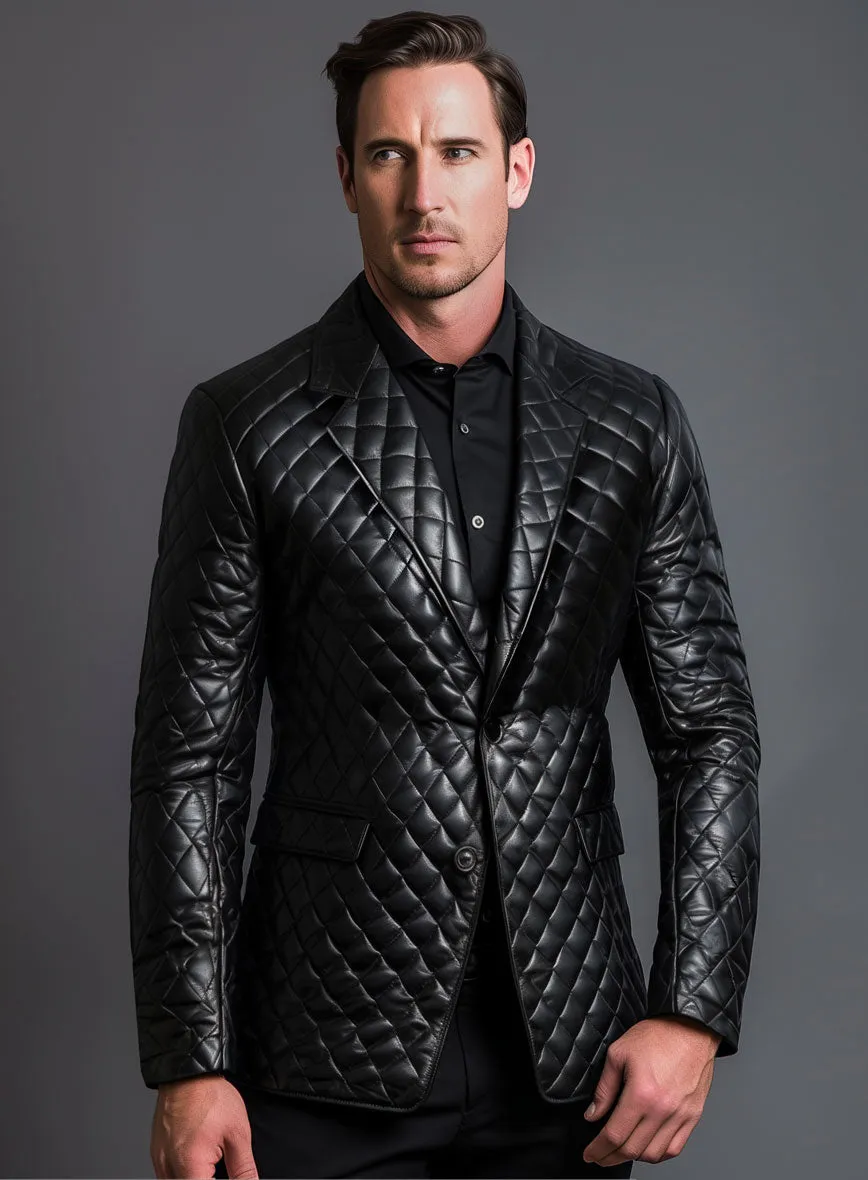 Bocelli Quilted Leather Blazer