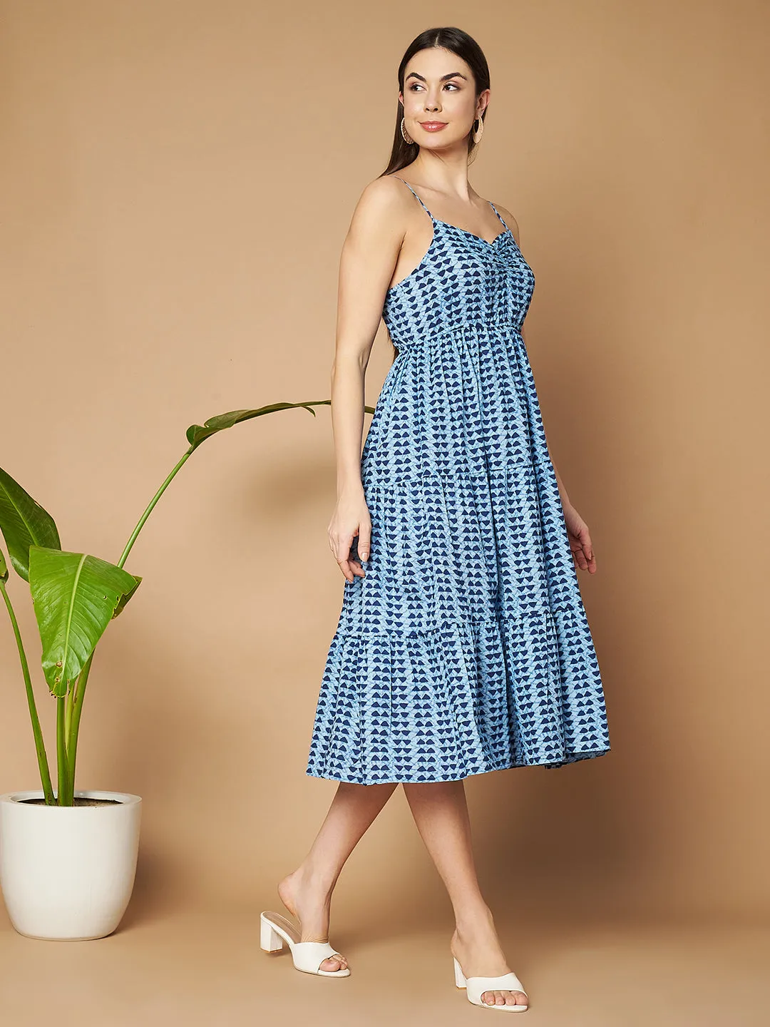 Boho Chic Strappy Midi Dress for Women