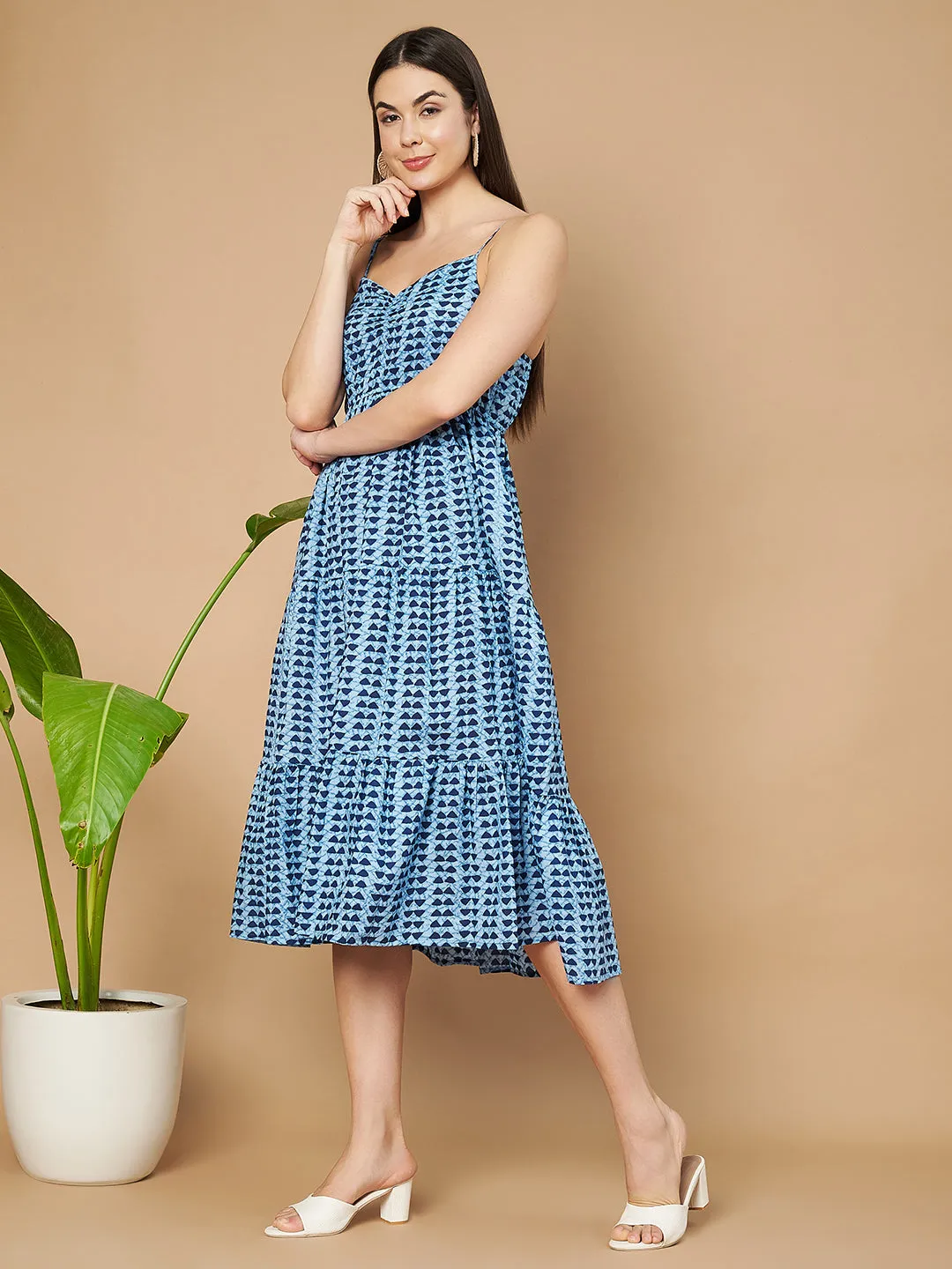 Boho Chic Strappy Midi Dress for Women