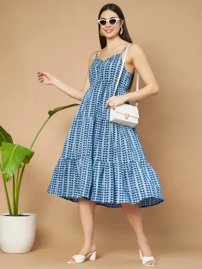 Boho Chic Strappy Midi Dress for Women
