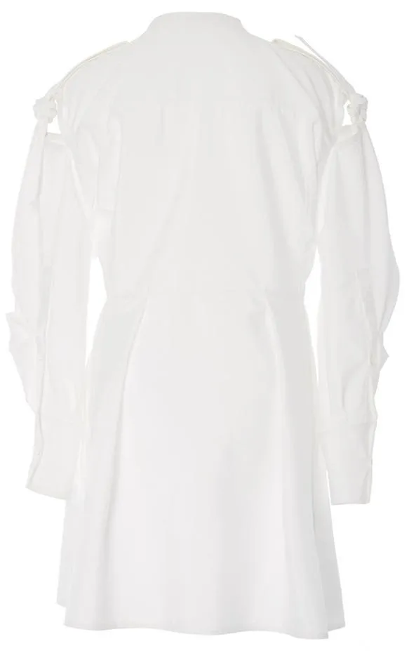 Boxy White Mini Shirt-Dress