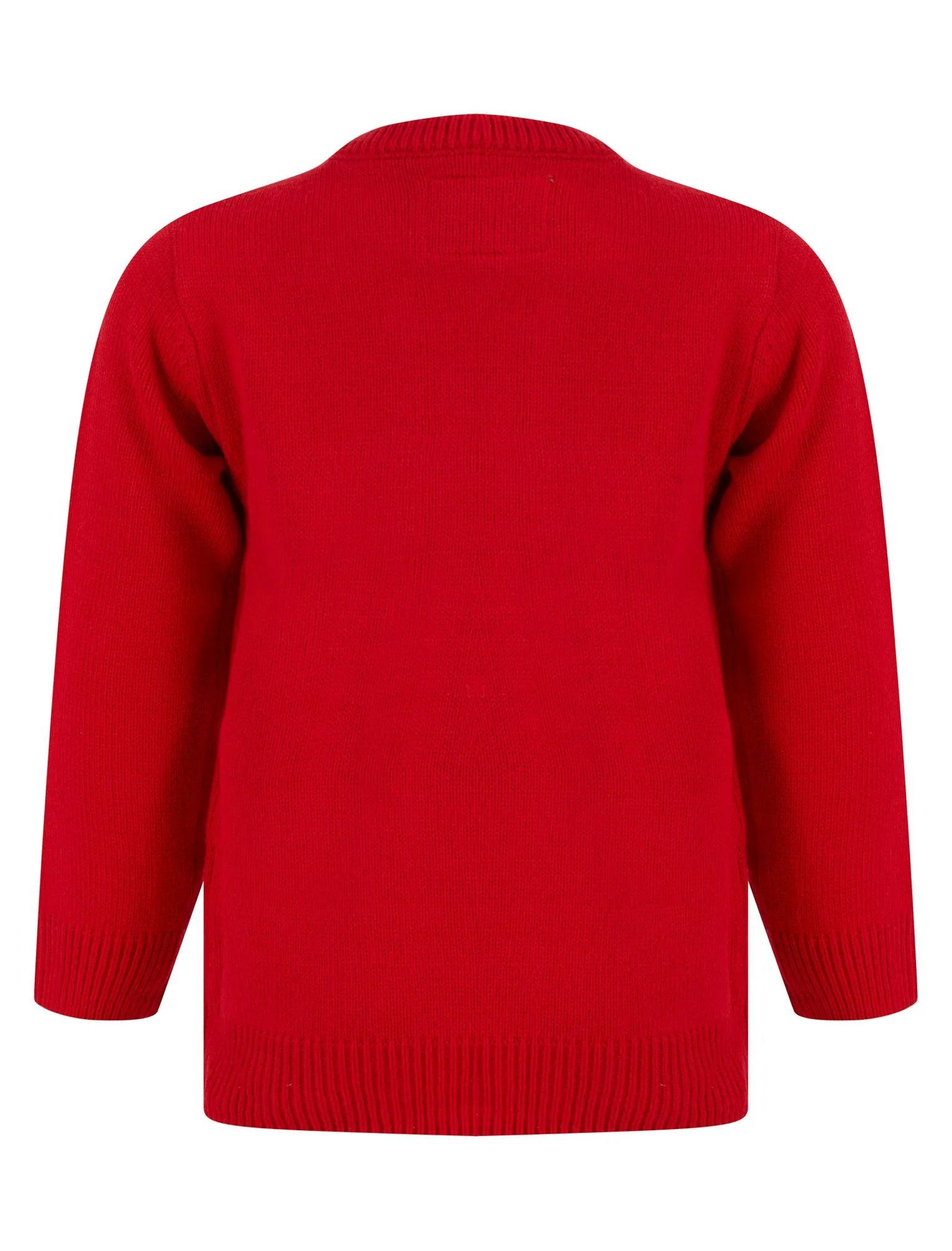 Boy's Cheeky Rudolph LED Light Up Novelty Christmas Jumper in Tokyo Red - Merry Christmas Kids (4-12yrs)