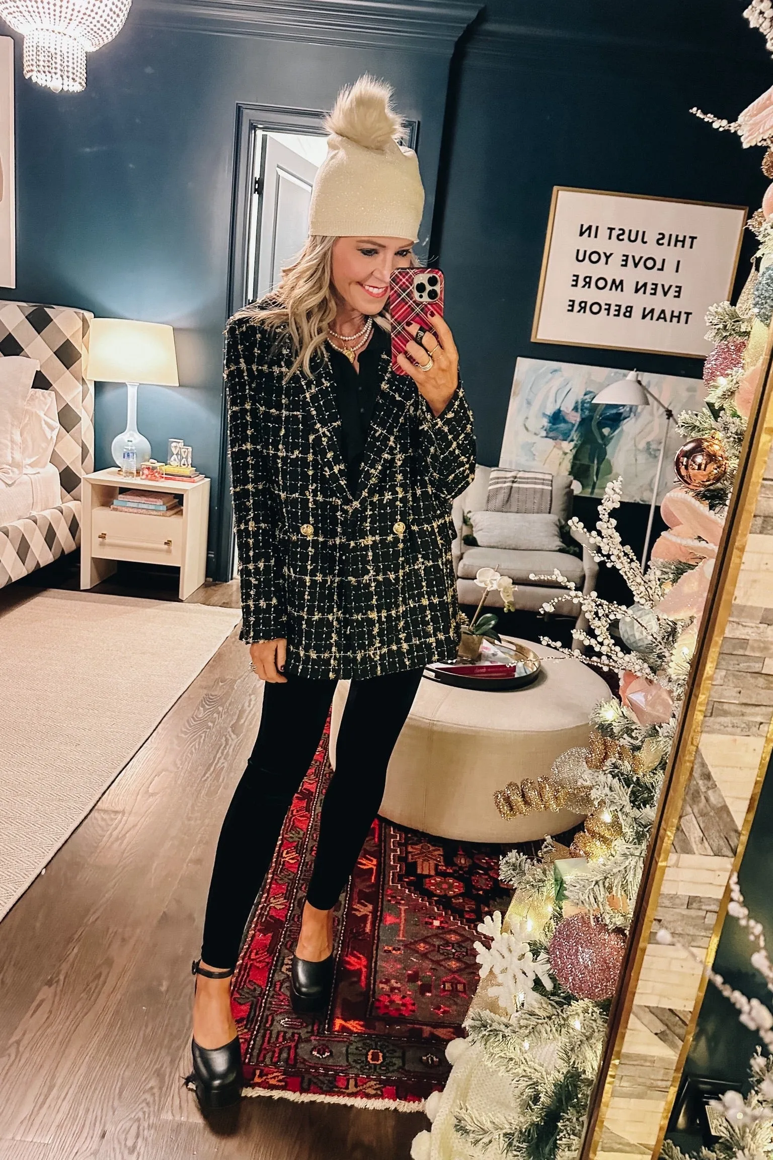 Buddy Love Black with Gold Metallic Tweed Oversized Avery Blazer- Size S (sold out online)