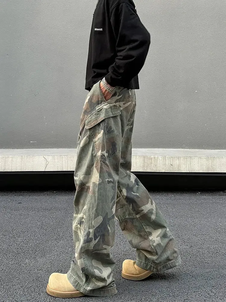 Camouflage Cargo Multi-pocket Pants