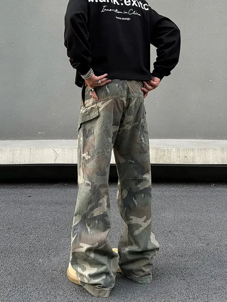 Camouflage Cargo Multi-pocket Pants