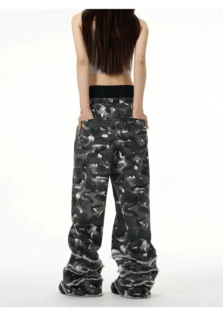 Camouflage Drawstring Cargo Pants