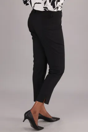 Caprice cropped slim leg pants - black stretch
