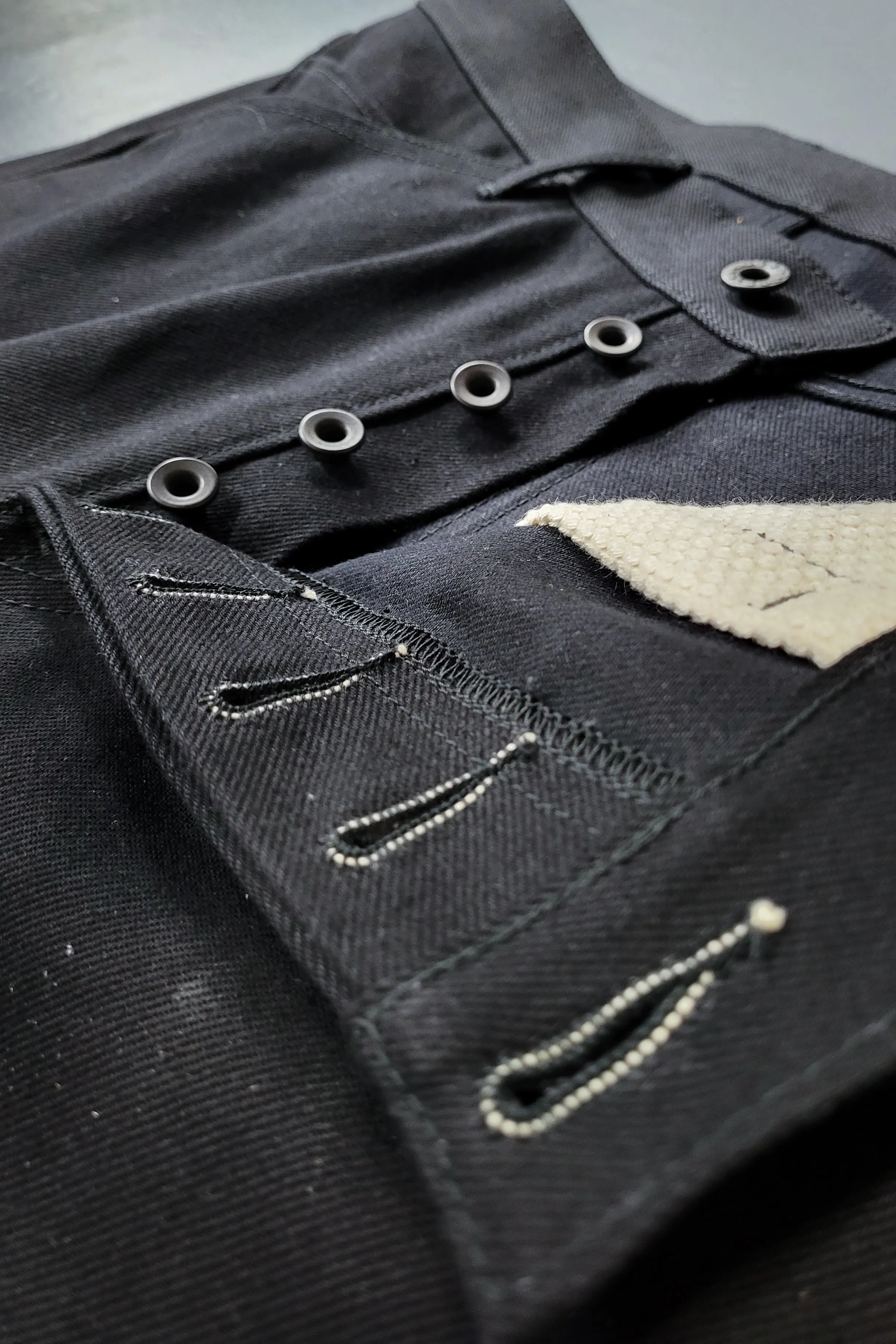 Casual Denim Pants - 13.5oz. Vidalia Mills Black Selvedge Denim Size Exchange - 30 x 34