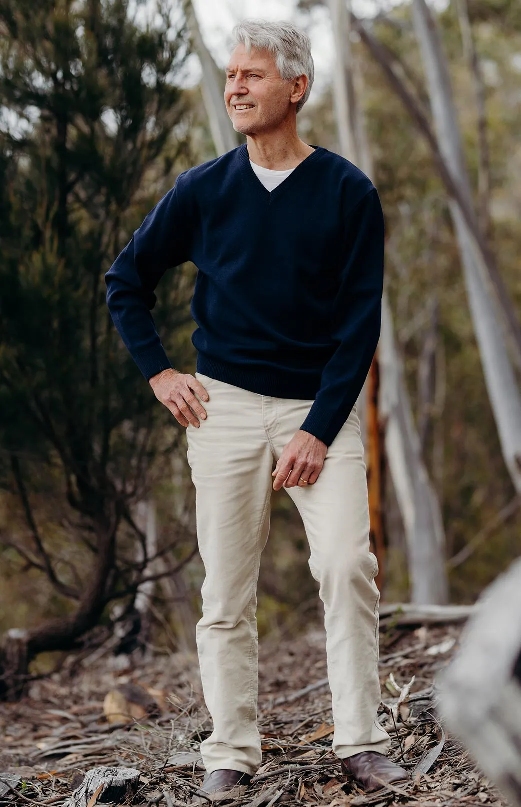 Classic Merino Wool V-Neck Jumper