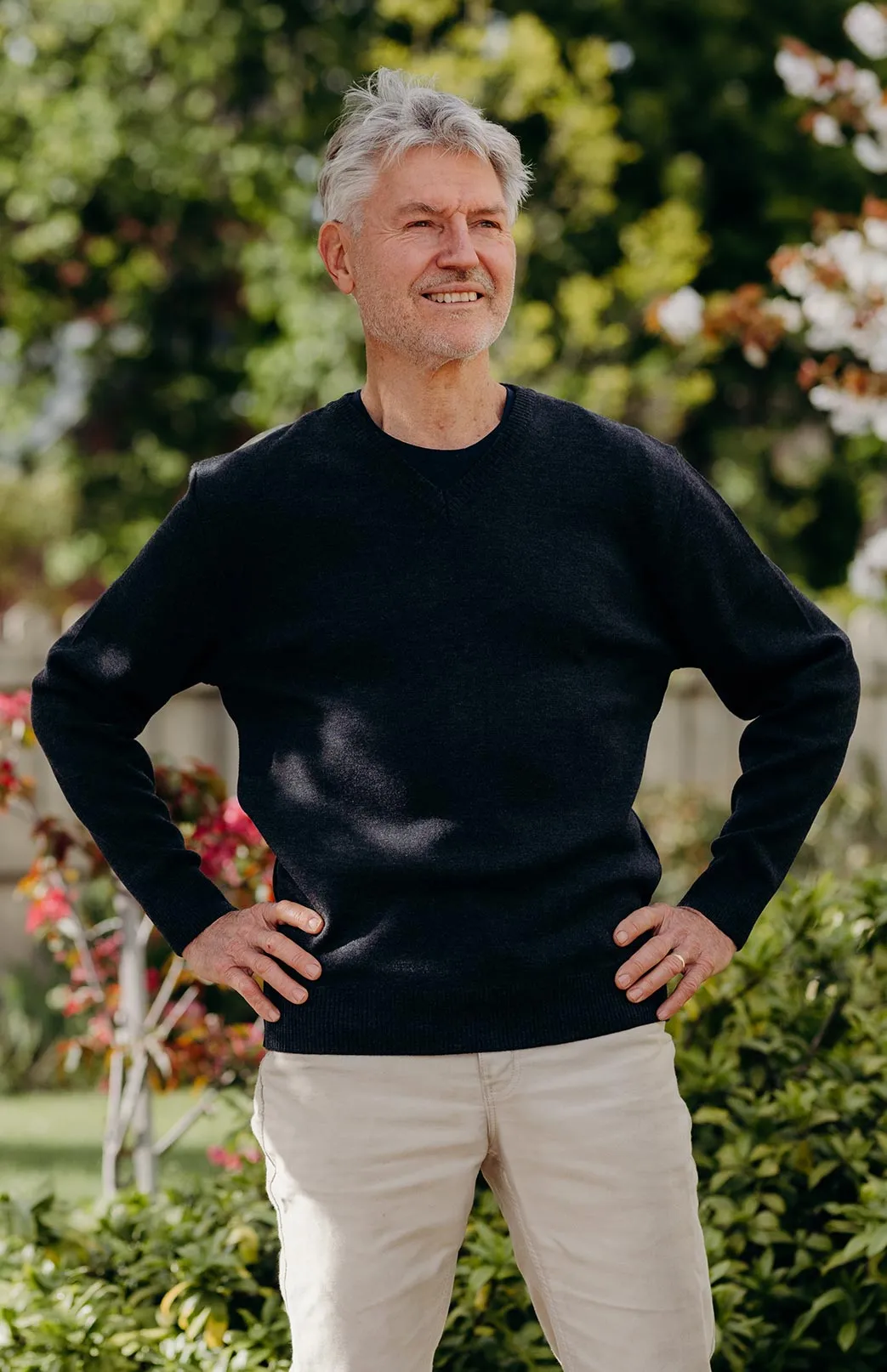 Classic Merino Wool V-Neck Jumper