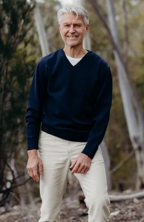 Classic Merino Wool V-Neck Jumper